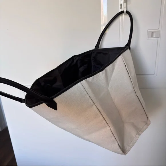 Victoria's Secret Cream Tote with Black Accents - Picture 3 of 7